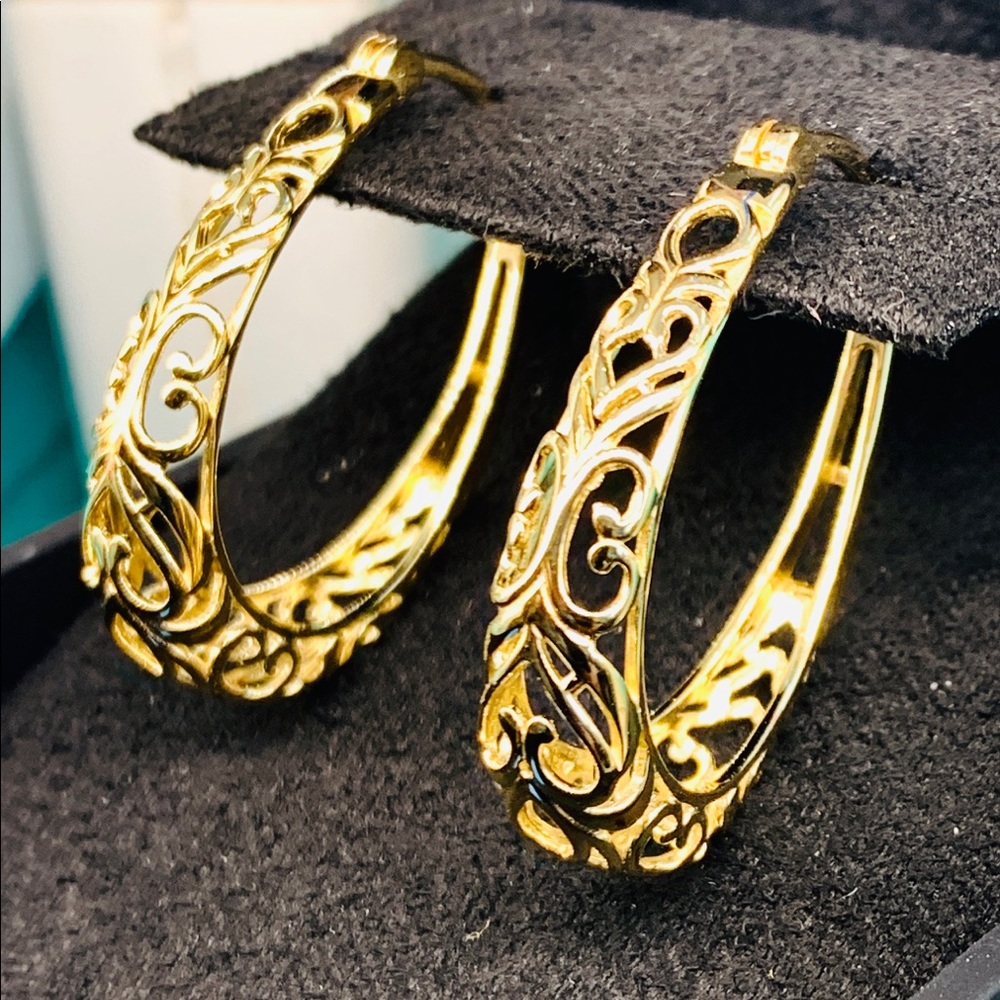 Filigree Hoop Earrings